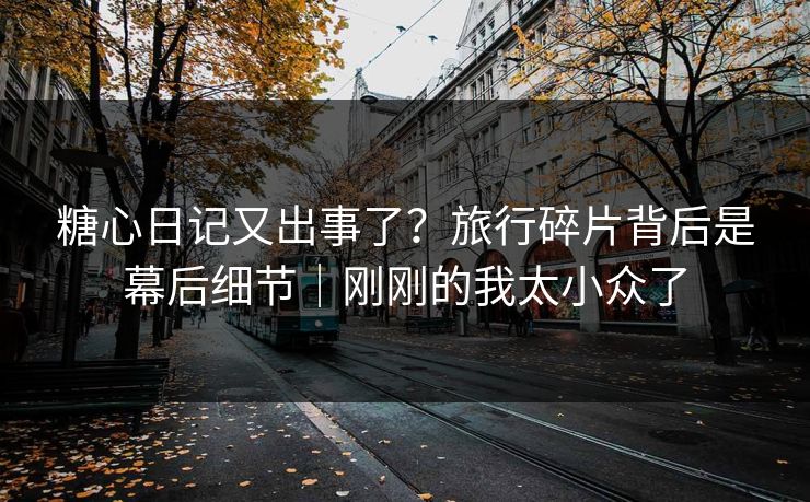 糖心日记又出事了？旅行碎片背后是幕后细节｜刚刚的我太小众了