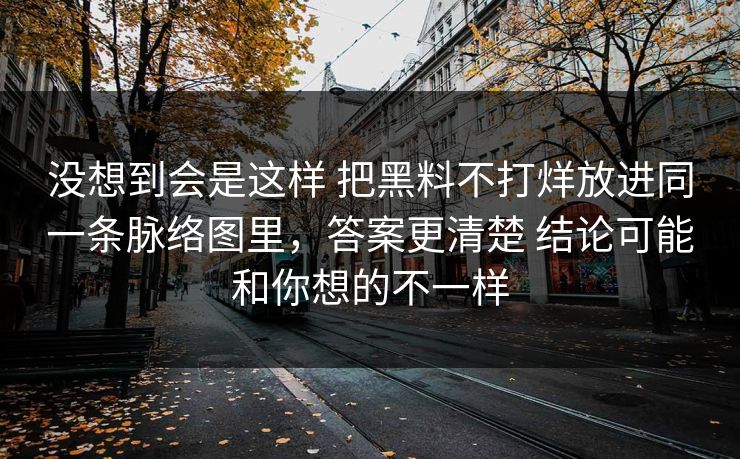 没想到会是这样 把黑料不打烊放进同一条脉络图里，答案更清楚 结论可能和你想的不一样